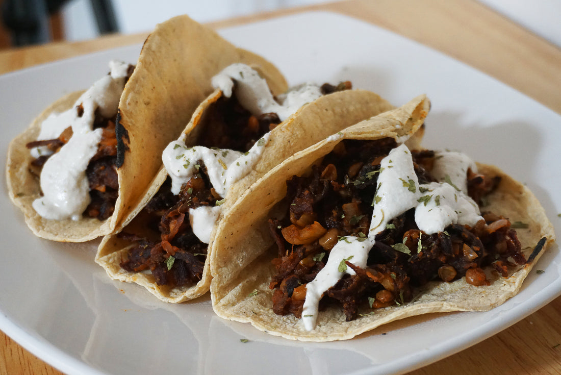 Tacos de Jamaica en Adobo